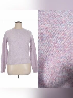 J Crew Lavender Wool Crewneck Sweater Pastel Shades XL